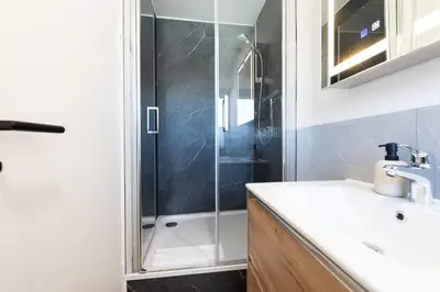 Ein Badezimmer in der Unterkunft Heu22 Winterruhe