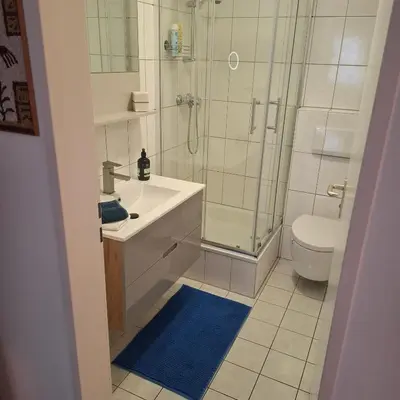Ein Badezimmer in der Unterkunft Apartroom München-Ost Berg-am-Laim
