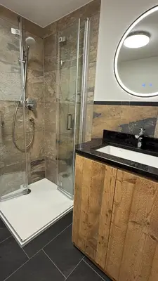 Ein Badezimmer in der Unterkunft Vogelbauer Apartments