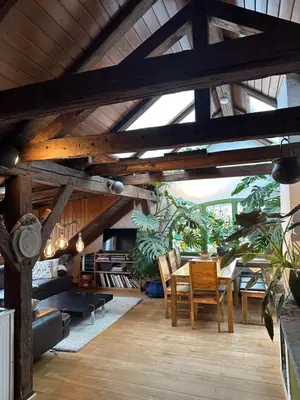 Ein Sitzbereich in der Unterkunft BLUELAND Loft