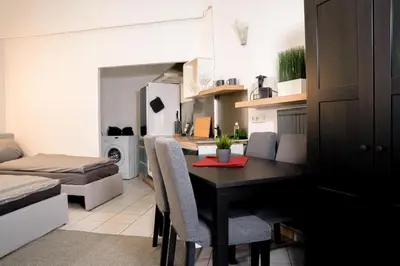 Küche/Küchenzeile in der Unterkunft Boarding Apartments Augsburg mit WIFI & Parken
