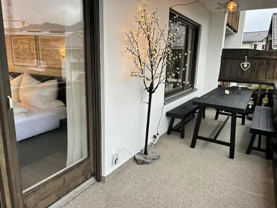Ein Bett oder Betten in einem Zimmer der Unterkunft Gipfelbussi