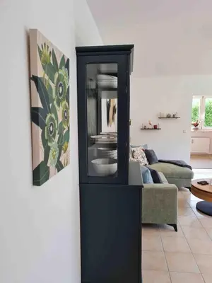 Ein Sitzbereich in der Unterkunft Ferienwohnung Katja II mit Kramerblick