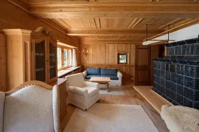 Ein Sitzbereich in der Unterkunft Landhaus No 12 mit privater Sauna