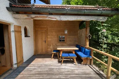 Ein Balkon oder eine Terrasse in der Unterkunft Landhaus No 12 mit privater Sauna
