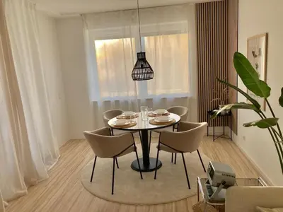 Ein Sitzbereich in der Unterkunft Oasis