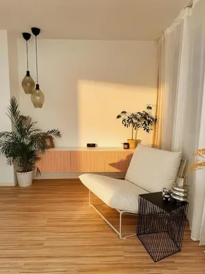 Ein Sitzbereich in der Unterkunft Oasis