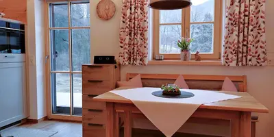 Küche/Küchenzeile in der Unterkunft Alpenchalet-Chiemgau