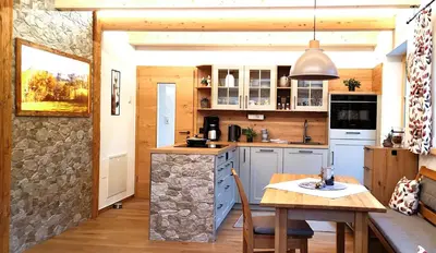Küche/Küchenzeile in der Unterkunft Alpenchalet-Chiemgau