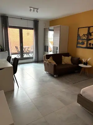 Ein Sitzbereich in der Unterkunft Quartier 8 - Ein-Zimmer-Apartment