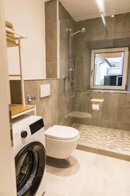Ein Badezimmer in der Unterkunft Ferienhaus am Eichberg