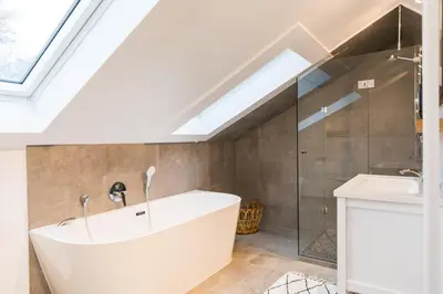 Ein Badezimmer in der Unterkunft Ferienhaus am Eichberg