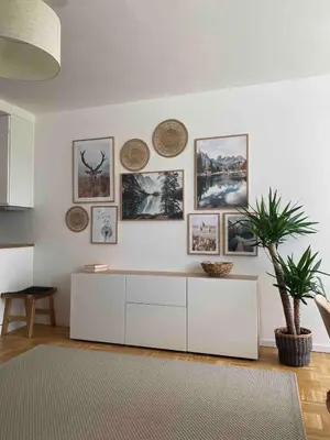 Ein Sitzbereich in der Unterkunft Modern Live and Work Convenient to Munich Messe