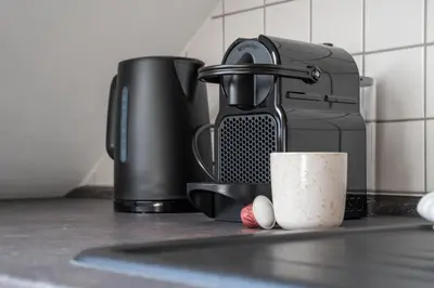 Kaffee-/Teezubehör in der Unterkunft Therme Erding & Fly Apartment Berglern