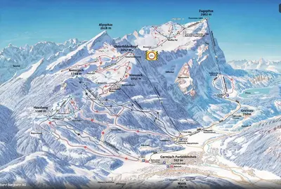 Ein allgemeiner Bergblick oder ein Berglick von der Ferienwohnung aus