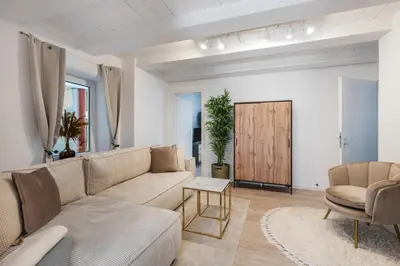 Ein Sitzbereich in der Unterkunft Dream Flat in Augsburg BBQ & Jacuzzi