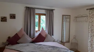 Ein Bett oder Betten in einem Zimmer der Unterkunft Lippschneiderhof Urlaub auf dem Bauernhof