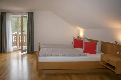 Ein Bett oder Betten in einem Zimmer der Unterkunft Jachentaler