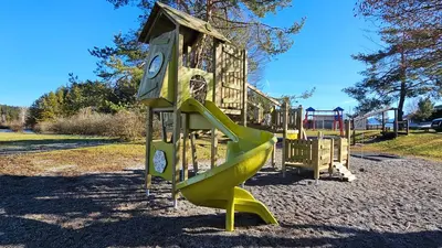 Ein Kinderspielbereich in der Unterkunft Feriendorf Hochbergle Haus Marie