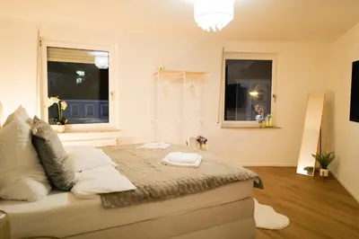 Ein Sitzbereich in der Unterkunft Modern City Apartment Parking WiFi 6 Pax
