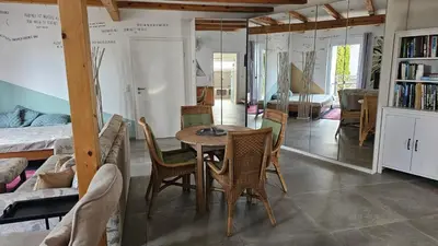 Ein Sitzbereich in der Unterkunft Ferienhaus Meli