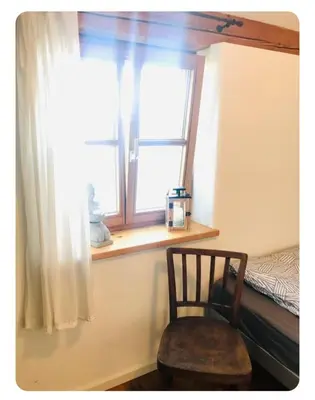 Ein Bett oder Betten in einem Zimmer der Unterkunft Schöne helle 45 qm, 2-Zi Whg voll ausgestattet in Waal - Ostallgäu