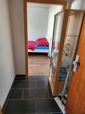 Ein Bett oder Betten in einem Zimmer der Unterkunft Einfache 1-Zimmer Wohnung in Bad Wörishofen