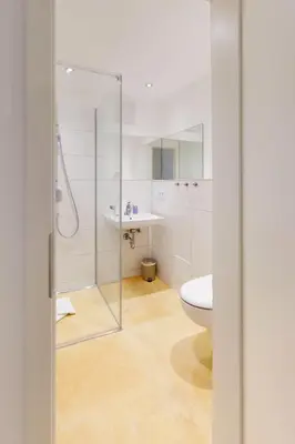 Ein Badezimmer in der Unterkunft GipfelWerk