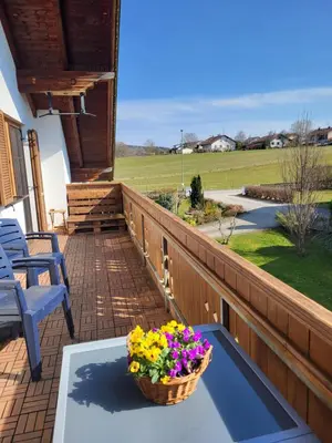 Ein Balkon oder eine Terrasse in der Unterkunft Ferienwohnung Czanderl
