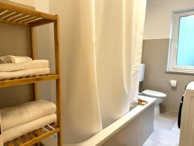 Ein Badezimmer in der Unterkunft Charmant, Zentrumsnah, Natur