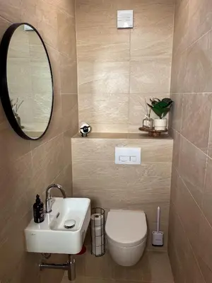 Ein Badezimmer in der Unterkunft C4S - COME4STAY - Töging - InnStay - 3 Zi Apartment in Töging - 7Personen - Küche - Badezimmer - Balkon - SmartTV - WLAN