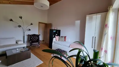 TV/Unterhaltungsangebot in der Unterkunft Ferienwohnung mit Bergblick