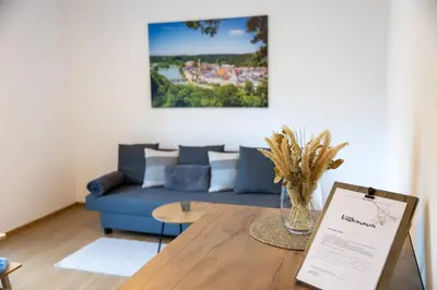 Ein Sitzbereich in der Unterkunft Brei Haus