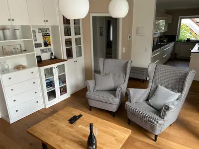 Küche/Küchenzeile in der Unterkunft Gemütliche Wohnung in Baldham bei München