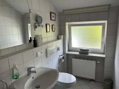Ein Badezimmer in der Unterkunft Gemütliche Wohnung in Baldham bei München