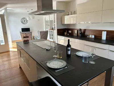 Küche/Küchenzeile in der Unterkunft Gemütliche Wohnung in Baldham bei München