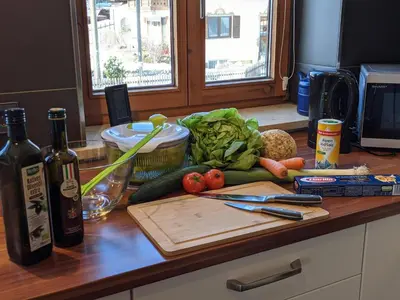 Küche/Küchenzeile in der Unterkunft Ferienwohnung Stumbaum