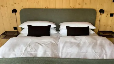 Ein Bett oder Betten in einem Zimmer der Unterkunft Fichtenstadel Unterwössen