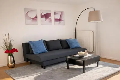 Ein Sitzbereich in der Unterkunft Luxus Apartment - Charmante 2 ZKB Ferienwohnung