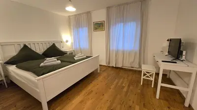 Ein Bett oder Betten in einem Zimmer der Unterkunft Wirt zSeifriedswörth