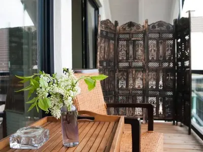 Ein Sitzbereich in der Unterkunft Apartment Charmante Wohnung in Holzhausen mit Grill by Interhome