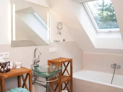Ein Badezimmer in der Unterkunft Apartment Charmante Wohnung in Holzhausen mit Grill by Interhome
