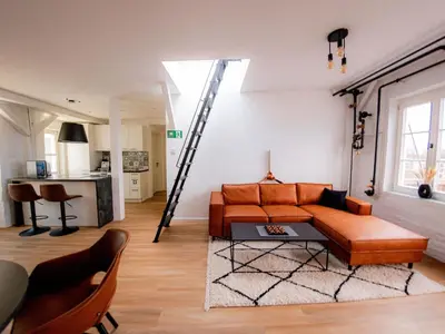 Ein Sitzbereich in der Unterkunft Apartment Mühldorf Innblick by Interhome