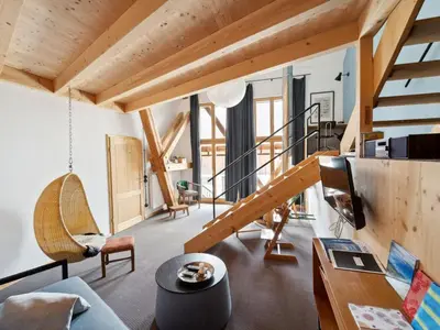 Ein Sitzbereich in der Unterkunft Apartment Spiegl by Interhome