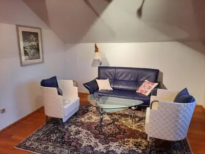 Ein Sitzbereich in der Unterkunft Apartment Lechrauschen Landsberg by Interhome