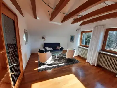 Ein Sitzbereich in der Unterkunft Apartment Lechrauschen Landsberg by Interhome