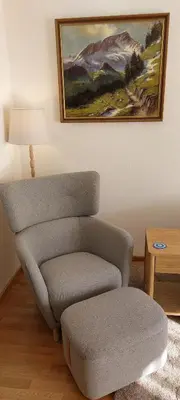 Ein Sitzbereich in der Unterkunft Wohnung Alpensteyn I