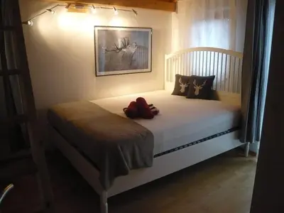 Ein Bett oder Betten in einem Zimmer der Unterkunft Meisters Ferienhaus