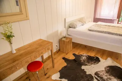 Ein Bett oder Betten in einem Zimmer der Unterkunft Ferienhaus Arielle