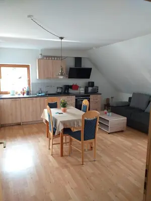Küche/Küchenzeile in der Unterkunft Ferienwohnung Dietz